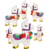 Mini Llama Pinatas 6 Pack - Small Birthday Pinata Party Favors For Adults & Kids - Cinco De Mayo, Gender Reveal & Mexican Fiesta Party Decorations