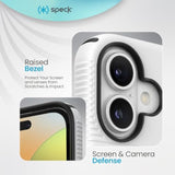 Speck CandyShell Grip Case iPhone 16 Plus - Slim MagSafe Case for Women and Men - White/Black