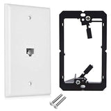 Cat.6 Rj45 Ethernet Wall Plate, 1-Pack Rj45 Female To Female Keystone Jack Wal