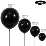 Black Balloon 100 Pcs Black Latex Balloons Different Sizes 18 12 10 5