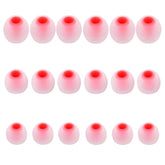 Earbud Replacement Tips Silicone Earbud Tips Earbud Covers Fit For In-Ear Headphones (Inner Hole 3.8Mm -5.1Mm) Eartips Earbud Rubber Tips 9 Pairs S/M/L, Transparent/Red