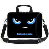 17" Shoulder Bag Adjustable Shoulder Strap Laptop Sleeve Carrying Case With Mouse And Power Adapter Storage Bag (Blue Eyes-1)