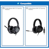 Breathable&Durable Replacement Earpads Cushion Compatible With Cooler Master Mh-751 Mh751 Mh-752 Mh752 Gaming Headsets Ear Pads With Mesh Fabric And Memory Foam
