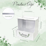 Wooden Wedding Card Box With Acrylic Board & Flower Trough, White Gift Card Box For Wedding, Envelope Boxes For Gifts Bridal Shower Decorations Party Reception Anniversary Baby Shower
