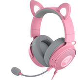 Razer Kraken Kitty V2 Pro Wired Rgb Gaming Headset, Interchangeable Ears, Compatible With Pc, Playstation, Mac, With Hyperclear Cardioid Microphone, Quartz Pink (Renewed)