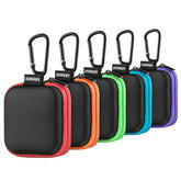[5-Pack Earbud Case, Portable Eva Small Earbuds Carrying Case Storage Bag Organizer With Carabiners For Earphones, Earbuds, Earpieces, Sd Memory Card, Camera Chips