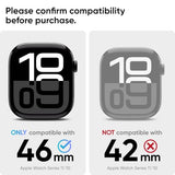 2 Pack for Watch Case, Rugged Cover Compatible with iWatch 11/10 46mm with Built-in Touch Sensitive Tempered Glass Screen Protector