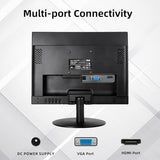 15 Inch Monitor Hd 1024 * 768 Screen With Vga, Hdmi, 4:3 Aspect Ratio, 60 Hz, Vesa Mountable, Tn Panel Monitor For Pc, Computer, Laptop, Raspberry Pi, Black