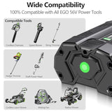 5.0Ah 56V Replacement Battery For Ego 5000Mah Lithium-Ion Battery Model Ba2800 Ba2800T Ba4200 Ba1400 Bat1400T Ba5600T Lithium-Ion Compatible With Ego 56V Power Tools