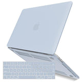 IBENZER Compatible with MacBook Pro 15 Inch Case 2019 2018 2017 2016 A1990 A1707, Plastic Hard Shell Case with Keyboard Cover for Mac Pro 15 Touch Bar, Sierra Blue, T15SIBL+1