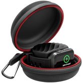 Travel Case For Apple Watch Charger, Portable Carrying Eva Charging Dock Holder For 38Mm 40Mm 41Mm Iwatch Series 11/Se3/10/9/8/Se2/7/Se/6/5/4/3/2/1, With Night Stand Mode, Black