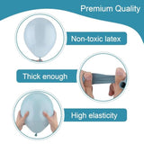 Blue And Green Balloons,60 Pcs 12 Inches Avocado Macaron Green Retro Sea Fog Blue Retro Apricot Balloons For Birthday Baby Shower Graduation Engagement Party Decorations