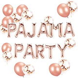 Set Of 11 Rose Gold Pajama Party Balloons Pajama Party Banner Pajama Party Decor Slumber Party Spa Party Balloons