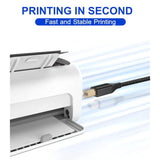 Printer Cable 10Ft, Usb-A To Usb-B Cable, High Speed Nylon Braided Scanner Printer Cord For Hp Canon Dell Epson Brother Lexmark Xerox Samsung Piano Dac & More-Black