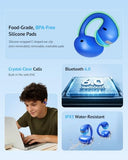 Kids Open Ear Earbuds - Clip-On Earbuds - 85 Db Volume Limit - Bluetooth 6.0, Built-In Mic, 40H Playtime, Silicone Pads, Ipx5, Small Ears And Glasses Friendly, Ages 6-14, Blue