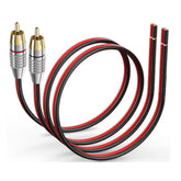 Rca To Speaker Wire Adapter, Speaker Bare Wire Cables To Rca Plugs Adapter Rep
