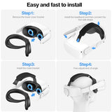 Head Strap Compatible With Oculus Quest 2,Meta Quest 2 Accessories Adjustable Elite Strap Replacement For Enhanced Comfort Support And Gaming Immersion In Vr (Without Battery)