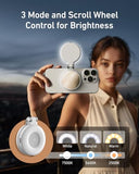 C03 Magnetic Phone Selfie Light Compatible with iPhone Magsafe, CRI97 360° LED Selfie Ring Fill Light with Mirror for Selfies/Photography/TikTok/Zoom