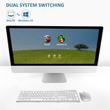 Wireless Keyboard And Mouse Combo, Ergonomic Usb Full Size Silent Keyboard With Number Pad For Windows Macos Computer Desktop Pc Laptop - Silver White