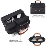 15-15.6 Inch Laptop Sleeve Waterproof Laptop Case Business Briefcase Portable Computer Bag With Shoulderstrap For Lenovo Thinkpad/Asus/Hp Probook/Acer/Dell Precision,Black