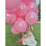 Big Pink Balloons - 36 Inch Pastel Pink Balloons Giant Jumbo Latex Balloon Extra Large Round Balloon For Baby Shower Gender Reveal Birthday Party Decorations, Photo Shoot