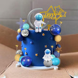 Space Cake Toppers Outer Space Cake Decorations With Balls Stars Astronauts Figurines Planets For Kids Outer Space Theme Birthday Party