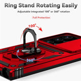 Samsung Galaxy S25 Ultra 6.9 Case with HD Screen, Kickstand & Camera Cover Red