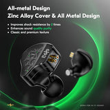2026 Latest CCZ CZ12 in Ear Monitor Headphones,1DD+5BA All-Metal HiFi Gaming Earbuds,Professional Wired Earbuds,Stereo Sound Clear Wired IEM