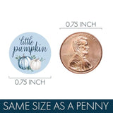 180Pack Blue Little Pumpkin Baby Shower Kisses Candy Favor Stickers