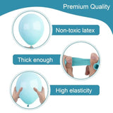 60pcs Orange & Blue Balloons, 12" Macaron Retro Sea Blue for Party Decorations