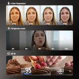 BASICS Magnetic Selfie Light Compatible with MagSafe iPhone,CRI95 700lx/0.3m Folding LED Phone Fill Ring Lighting with Mirror for Zoom Makeup