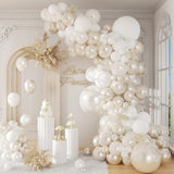 106-Pc White Pearl Balloons for Engagement, Bridal Shower, and Wedding Decor