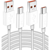 Usb C Cable Usb Type C Cable, 120W 90W Hypercharge Turbo Charging, 6A Fast Charging For Xiaomi Pad 5 14 Ultra 12 Pro 12 12X 11T Pro 11 Lite 5G Ne, Redmi 10 Note 11 Pro 5G Note 11S, 6.6Ft 2Pack