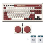 87 Keys Retro Mechanical Keyboard Bluetooth/2.4G/USB-C, Hot Swappable, Dual Super Programmable Buttons, Volume knob for Windows and Android - Fami
