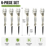 6PC Realistic Skeleton Arm Stakes Halloween Decorations for Lawn Stakes Garden Groundbreaker Halloween Skeleton Decoration