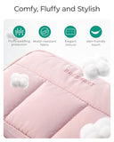 Electronics Organizer Travel Case, Cord Storage For Chargers Cables Phones, Compact Tech Accessories Pouch, Pink