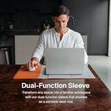 Hybrid Laptop Sleeve | Portable Desk Mat And Laptop Sleeve (Black, 14")