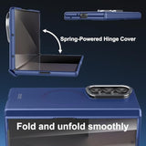 Magnetic For Samsung Galaxy Z Fold 7 Case, Built-In Cover Screen Protector Hinge Protection Stand, Compatible With Magsafe, Full Protection Phone Case With Magnets For Z Fold7 - Blue