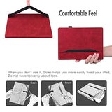 Case For Lenovo Tab P11 Pro (2Nd Gen) / Tab P11 Pro Gen 2 11.2 Inch Magnetic Pu Leather Folio Stand Shell Cover Foldable Card Holder Multi-Angle Tab P11 Pro 2022 11.2",Red