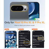 For Google Pixel 9-Pro-Xl Case: Magnetic Translucent Matte Shockproof Slim Cell Phone Cover - Grade Drop Proof Hard Back Anti-Fingerprint Protective Case (6.8 Inch/Black)