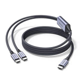 UGREEN 140W USB C Cable, 5FT 2-in-1 USB C to USB C Cable, Fast Charging for iPhone 17/17 Pro Max/16/14 Series, Galaxy S25/S25/S24 Series, MacBook Air/Pro, iPad Pro/Air, Steam Deck, and More