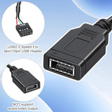 USB 2.0 to Type-E Motherboard Header Extension Cable, USB 2.0 9 Pin Female toUSB+USB 3.1 TypeE Motherboard Connector Adapter, USB3.2 Gen 1 Header
