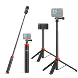 Extendable Selfie Stick Tripod for GoPro DJI Insta360 Up to 50.7 Inch