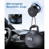 Suction Cup Phone Mount,Magnetic Phone Holder For Car,360°Adjustable Vacuum Suction Phone Mount For Gym/Mirror/Smooth Surface, Compatible With Iphone And All Smartphones