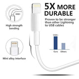 4-Pack Apple MFi Certified Lightning to USB Charging Cables for iPhone iPad