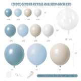 Dusty Blue Balloons Garland Arch Kit 139Pcs Fog Blue White Sand Balloons For Baby Shower Birthday Bear Theme Wedding Bride Anniversary Gender Reveal Party Decorations For Boy Girl Adult