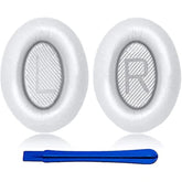 Earpads Cushions Replacement For Bose Qc35 (Quietcomfort 35) & Qc35Ii Headphones Ear Pads,Soft Protein Leather,Noise Isolation Foam(White)