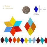 1600pcs Mixed Color Transparent Cathedral Glass Mosaic Tiles for Arts and Crafts