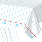 4 Pcs Preschool Kindergarten Back To School Party Tablecloth First Day To School 54 X 108 Inch Large Disposable Rectangle Notebook Tablecloth Cover For Party Supplies Table Decorations