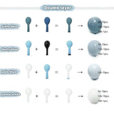 Dusty Blue White Balloon Arch Kit Double Stuffed Pastel Baby Slate Blue White Matte Latex Balloon Garland For Baby Shower Birthday Wedding Party Decoration